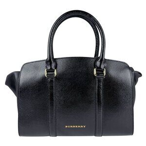 BURBERRY Black Leather Shoulder Bag